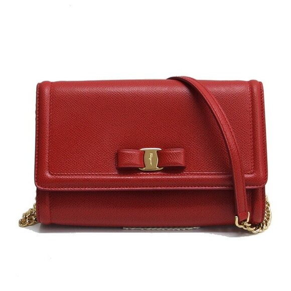 SALVATORE FERRAGAMO Red Shoulder Bag - Picture 1 of 11